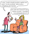 Cartoon: Islamophober Rassist (small) by Karsten Schley tagged moslems,verbrechen,amokläufer,messermörder,psychos,einwanderer,sicherheit,politik,gesellschaft,deutschland