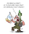 Cartoon: Israel est mauvais (small) by Karsten Schley tagged israel,terreur,palestiniens,guerre,politique,civils