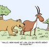 Cartoon: Mutter Natur (small) by Karsten Schley tagged wildnis,tiere,löwen,antilopen,umwelt,nahrung,raubtiere,beute,benehmen,manieren