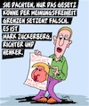 Cartoon: Richter und Henker (small) by Karsten Schley tagged facebook,sperrungen,meinungefreiheit,zuckerberg,trump,willkür,politik,medien,internet,monopolisten,gesellschaft