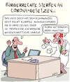 Cartoon: Tod durch Corona... (small) by Karsten Schley tagged politik,corona,coronagesetze,wissenschaft,bürgerrechte,staatsgewalt,rechtsstaat,demokratie,klimawandel,zahlen,gesellschaft,medien