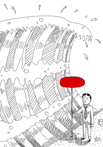 Cartoon: japan (medium) by julianloa tagged japan,tsunami,disaster,earth,quake,floods