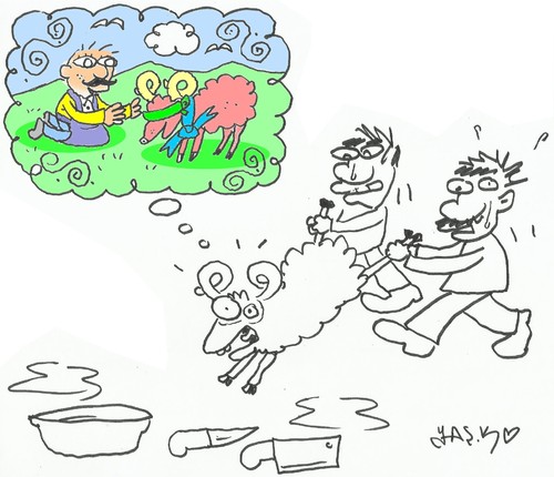 Cartoon: the right thing (medium) by yasar kemal turan tagged the,right,thing