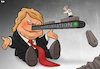 Cartoon: Trump and Fauci (small) by Tjeerd Royaards tagged trump,corona,fake,news,conspiracy,usa,victims