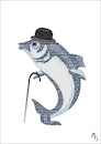 Cartoon: Fish gentleman (small) by Back tagged fisch,fauna,cartoon