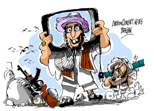 Cartoon: Irak-TV (medium) by Dragan tagged irak,tv,politics,siria,isis,cartoon