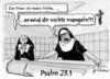 Cartoon: Psalm 23.1 (small) by jerichow tagged altestestament,psalm,glaube,nonnen,heißmangel