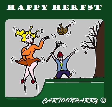 Cartoon: Happy Herfst (medium) by cartoonharry tagged herfst2015
