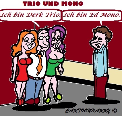 Cartoon: Mister Mono (medium) by cartoonharry tagged trio,mono