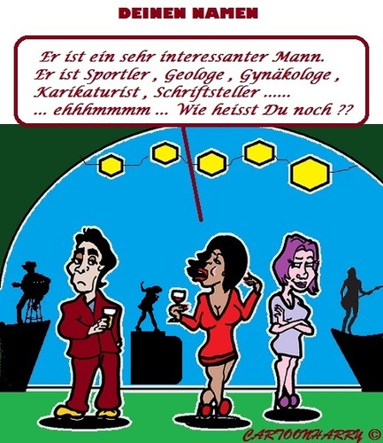 Cartoon: Sehr Interessant (medium) by cartoonharry tagged name,interessant,mann,frau