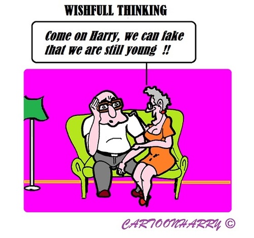 Cartoon: Wishfull Thinking (medium) by cartoonharry tagged grandpa,grandma,fake