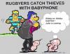 Cartoon: Baby Phone - The Solution (small) by cartoonharry tagged rugby humor baby babies thieves