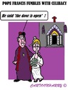 Cartoon: Fumbling Pope (small) by cartoonharry tagged marriage,priests,cardinals,popes,catholic,church,celibracy