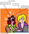 Cartoon: Hackers (small) by cartoonharry tagged hackers,frau,mann