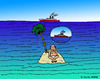 Cartoon: Die verpasste Chance (small) by Pascal Kirchmair tagged robinson,crusoe,insel,stranded,schiff,ship,gestrandet,isle,ile,island,hope,hoffnung