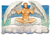 Cartoon: Angels (small) by Niessen tagged jesus,christus,engel,wolke,himmel,bett