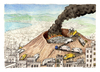 Cartoon: Bella Napoli (small) by Niessen tagged vesuvius,vulcan,garbage,neaples,trash,fire,burning,recycling,city