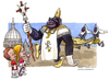 Cartoon: Papa nero (small) by Niessen tagged san,pietro,vaticano,chirichetto,papa,nero,gorilla,suore,pope,black,ape,vatikan,papst,schwarz,nonnen,affe