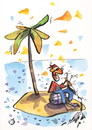 Cartoon: DILIGENT PIRATE (small) by Kestutis tagged diligent,pirate,desert,strip,comic,island,kestutis,siaulytis,lithuania,hat,adventure