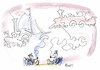 Cartoon: REMINISCENCES (small) by Kestutis tagged reminiscences,friends,trains,ship,pipe,beer,bier