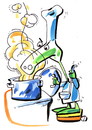 Cartoon: VISUAL INFORMATION (small) by Kestutis tagged visual,information,eyes,turtle,strip,chef,pirate,kestutis,siaulytis,lithuania,adventures,kitchen,food,animal