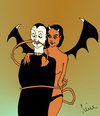 Cartoon: Der längste... (small) by Pierre tagged jungs böse mädchen bad girl eros erotik