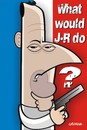 Cartoon: WWJRD? (small) by spot_on_george tagged jean reno caricature