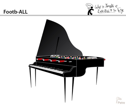 Cartoon: Footb-ALL (medium) by PETRE tagged football,music