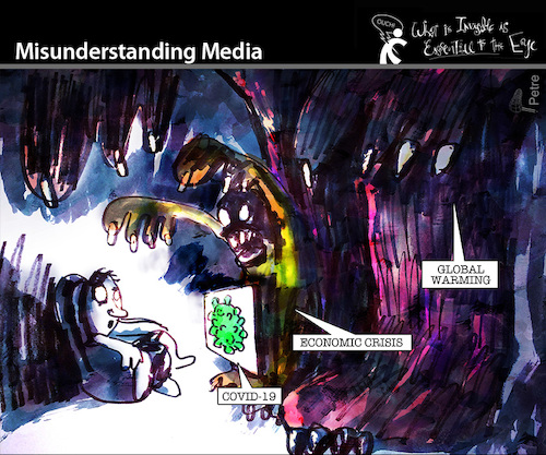Cartoon: Misunderstanding Media (medium) by PETRE tagged media,coronavirus,covid19,pandemic