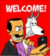 Cartoon: Wellcome (small) by Trumix tagged erdogan,angela,merkel,böhmermann,türkei,deutschland,satire,pressefreiheit,freiheit,deal