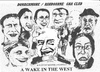 Cartoon: A Wake in the West (small) by jjjerk tagged wake,in,the,west,michael,ginnelly,cartoon,caricature,play,irish,ireland