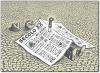 Cartoon: newspaper (small) by penapai tagged deceased