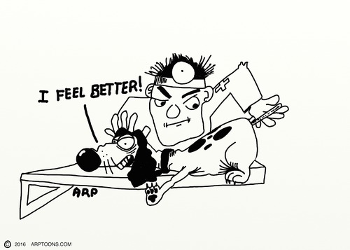 Cartoon: Hard Times (medium) by tonyp tagged arp,hard,times,dog,vet,doctor,temp