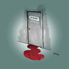 Cartoon: Doctor Acula (small) by LeeFelo tagged doctor,acula,dracula,blood,spill,door,vampire