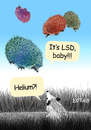 Cartoon: hedgehog talk (small) by LeeFelo tagged hedgehog,lsd,acid,grey,flying,colorful,high,tripping,thorny,floating,sky