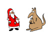 Cartoon: no title (small) by Florian France tagged kanguruh,cangaroo,xmas,weihnachtsmann
