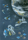 Cartoon: Trash picker (small) by ozbek tagged space,artificial,satellites,communication