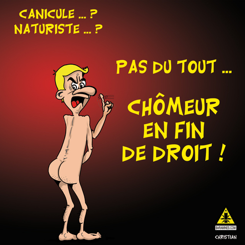 Cartoon: CANICULE ... (medium) by CHRISTIAN tagged canicule,chomage