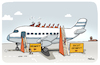 Cartoon: Flugreisen 2021 (small) by FEICKE tagged corona,pandemie,flug,reise,impfung,vorteil