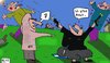Cartoon: ? (small) by Leichnam tagged amok,wahnsinnig,irre