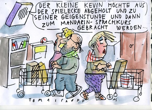 Cartoon: Bildung (medium) by Jan Tomaschoff tagged kinder,bildung,kinder,bildung
