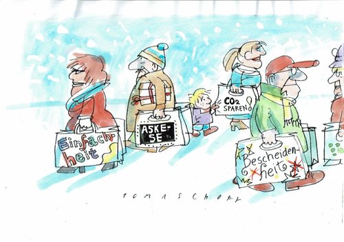 Cartoon: Weihnachten (medium) by Jan Tomaschoff tagged konsum,weihnachten,konsum,weihnachten