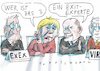 Cartoon: Exit (small) by Jan Tomaschoff tagged pandemie,exit,merkel,scholz
