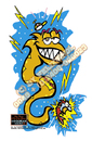 Cartoon: ELECTRIC EEL SHOCKED (small) by FeliXfromAC tagged felix,reinhard,horst,design,line,aachen,illustration,illustrator,comic,cartoon,germany,aal,electric,eel,shck,fun,maritim