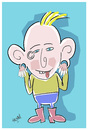 Cartoon: Jakobs Freude (small) by Hayati tagged jakobs freude punk pank punker ohrring haende happyness hayati boyacioglu