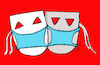Cartoon: Maske in Maske (small) by Hayati tagged corona,coronavirus,korona,covid19,pandemie,epidemie,salgin,deutschland,tuerkei,italien,cartoon,karikatur,hayati,boyacioglu,berlin,kovboy,mundschutz,maske