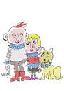 Cartoon: Sascha- Franzi and Leo. (small) by Hayati tagged punk,pank,punker,sascha,franziska,franzi,and,leo,hayati,boyacioglu