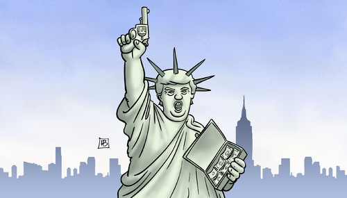 Cartoon: Trump-Liberty (medium) by Harm Bengen tagged usa,vorwahlen,wahlen,republikaner,donald,trump,freiheitsstatue,miss,liberty,new,york,harm,bengen,cartoon,karikatur,usa,vorwahlen,wahlen,republikaner,donald,trump,freiheitsstatue,miss,liberty,new,york,harm,bengen,cartoon,karikatur