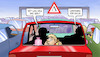 Cartoon: Delta-Warnung (small) by Harm Bengen tagged autobahn,stau,verkehrsschild,urlaub,corona,warnung,delta,mutation,variante,harm,bengen,cartoon,karikatur