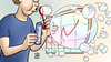 Cartoon: Facebook-Blase (small) by Harm Bengen tagged facebook blase börse boersengang aktien zuckerberg seifenblasen bubbles blubbern bilanz umsatz wirtschaft